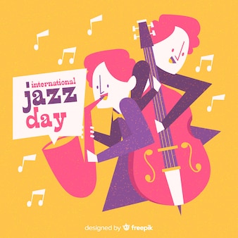 Ручной обращается международный день джаза фон