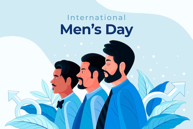 Hand drawn international men's day background