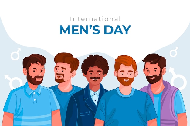 Free vector hand drawn international men's day background