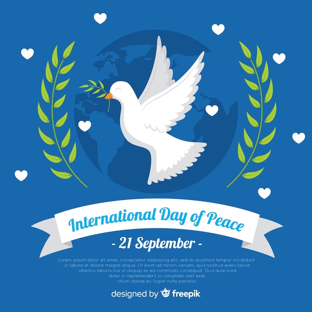 Free vector hand drawn international peace day concept with white dove