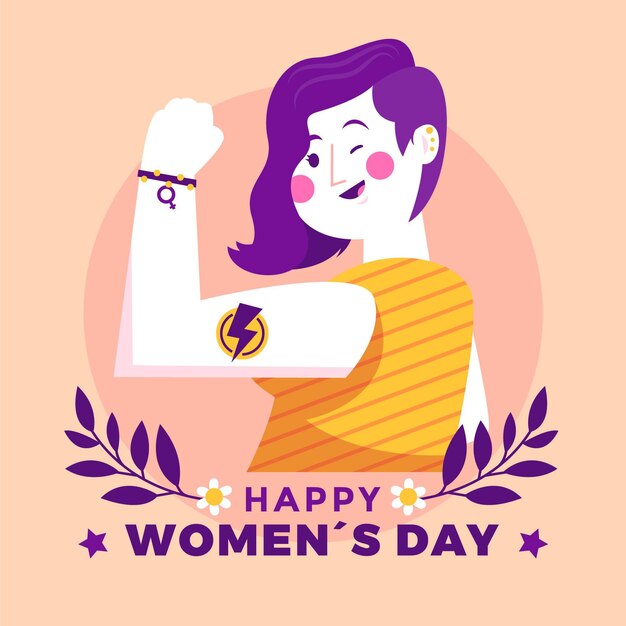 Hand drawn international women day