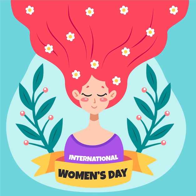 Hand drawn international women's day illustrated