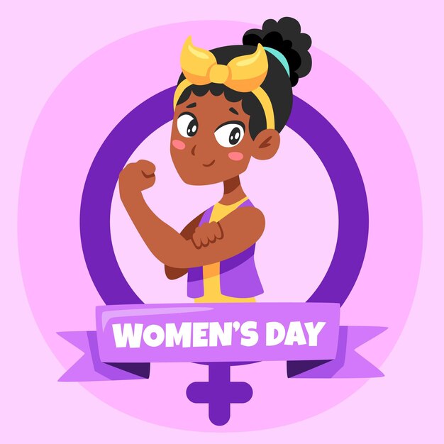 Hand drawn international women's day illustration