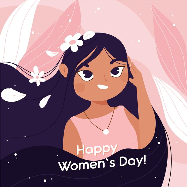 Hand drawn international women's day illustration