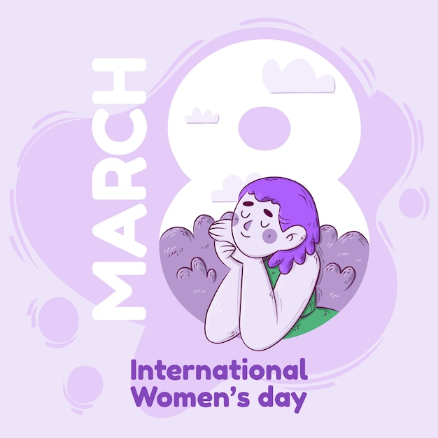 Hand drawn international women's day illustration