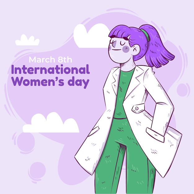 Hand drawn international women's day illustration