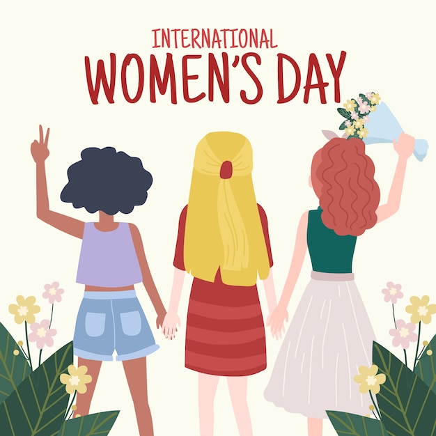 Hand drawn international women's day illustration