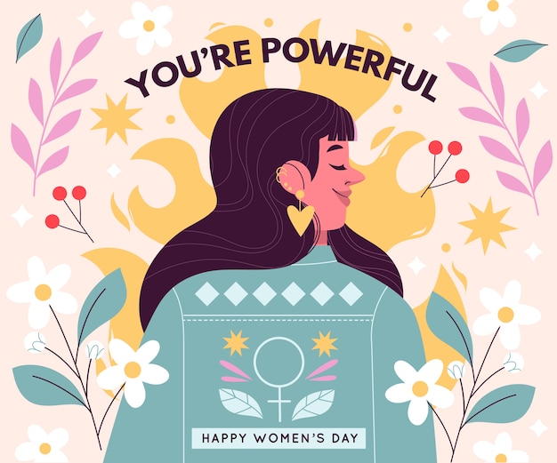 Hand drawn international women's day illustration