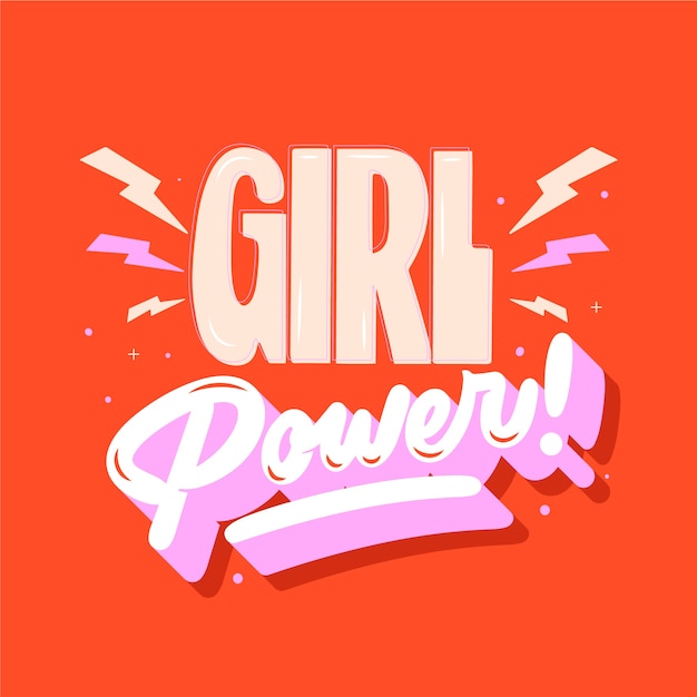 Free vector hand drawn international women's day lettering