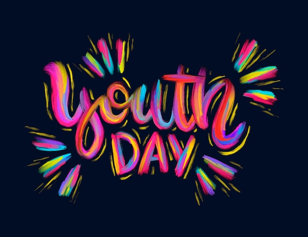 Free vector hand drawn international youth day illustration