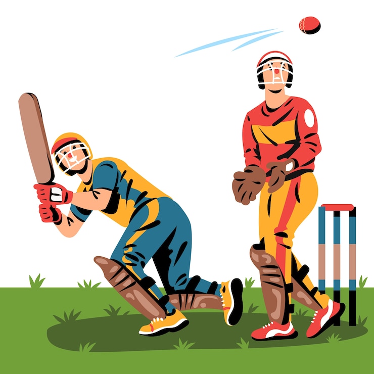 無料Vector 手描きのiplクリケットのイラスト