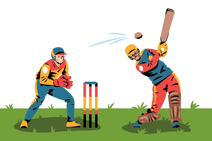 無料Vector 手描きのiplクリケットのイラスト
