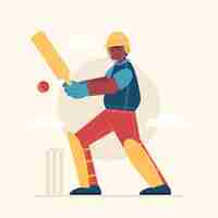 Free vector hand drawn ipl cricket illustration