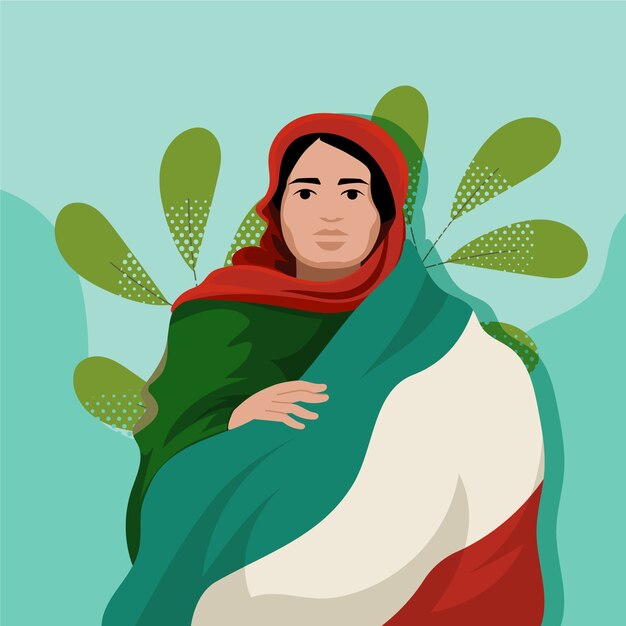 Hand drawn iranian women illustration