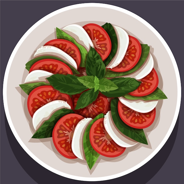 Free vector hand drawn italian cuisine