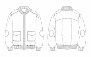 Free vector hand drawn jacket  outline illustration