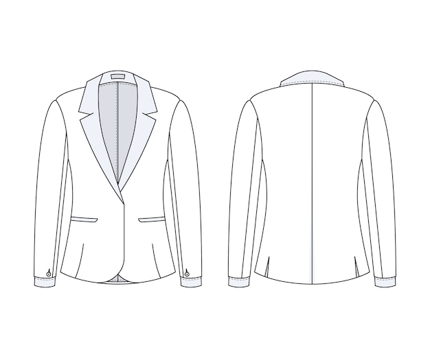 Hand drawn jacket outline illustration