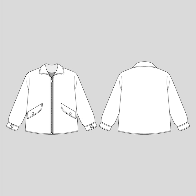 Free vector hand drawn jacket outline illustration