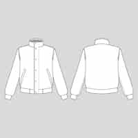 Free vector hand drawn jacket outline illustration