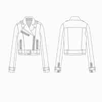 Бесплатное векторное изображение Иллюстрация очертаний куртки, нарисованная вручную