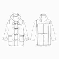 Free vector hand drawn jacket  outline illustration