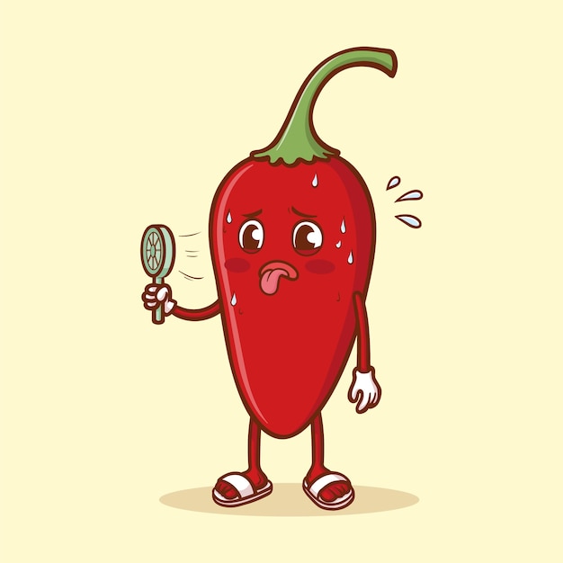 Free vector hand drawn jalapeno cartoon illustration