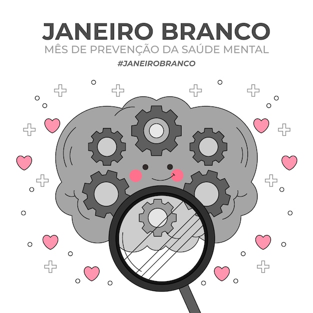 Hand drawn janeiro branco illustration