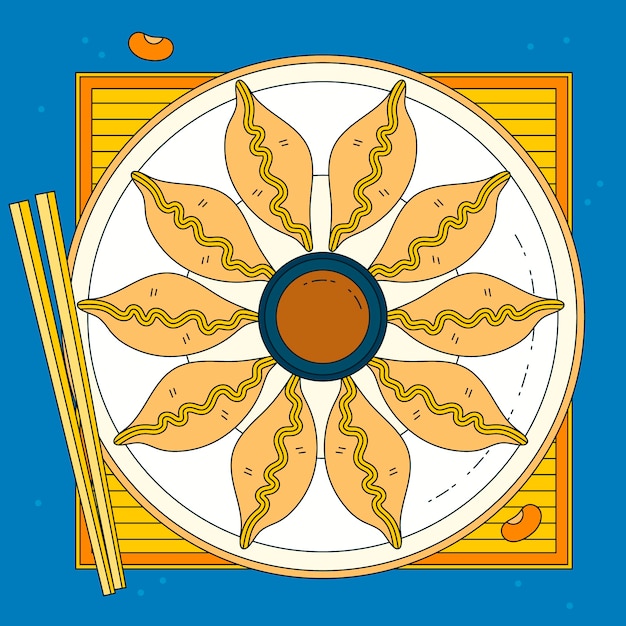 Free vector hand drawn japan food illustration