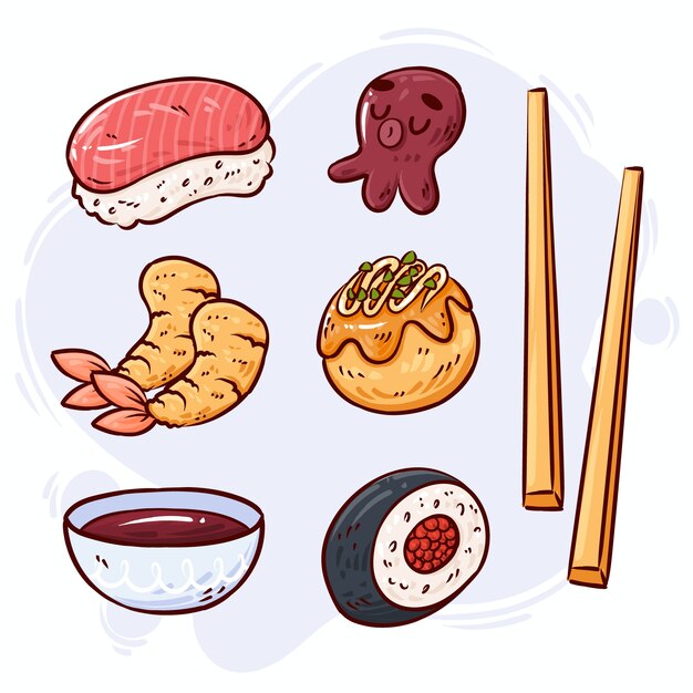 手描き日本食イラスト