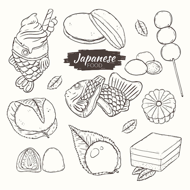 手描き日本食イラスト