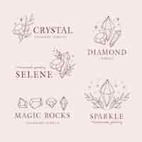 Free vector hand drawn jewelry logo collection