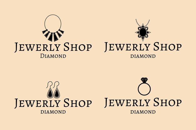 Hand drawn jewelry logo pack