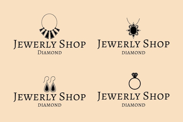 Hand drawn jewelry logo pack