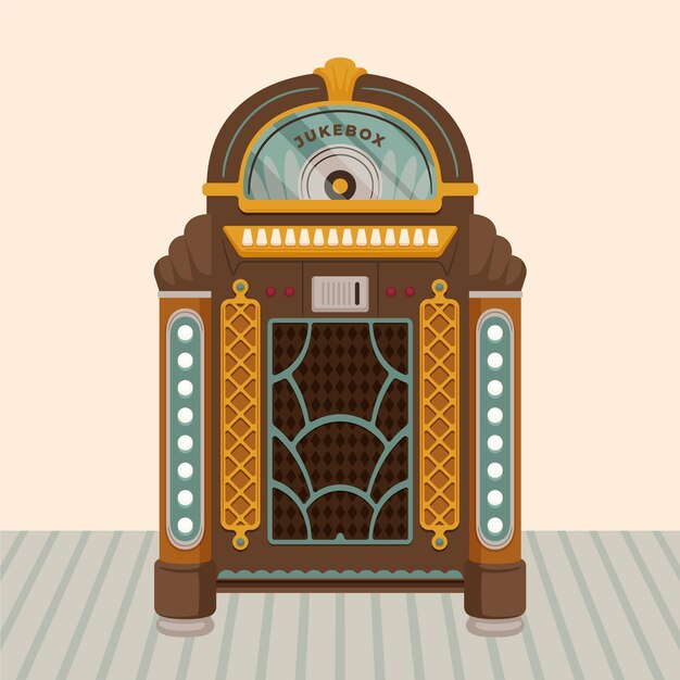 Free vector hand drawn jukebox illustration