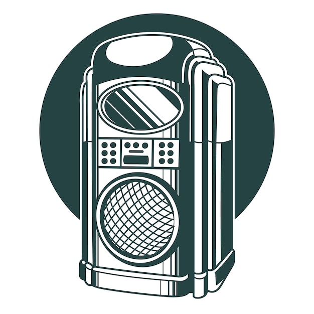 Old Radio Vector Illustration. Vintage Radio. Retro Radio Stock Vector -  Illustration of object, antique: 211736195