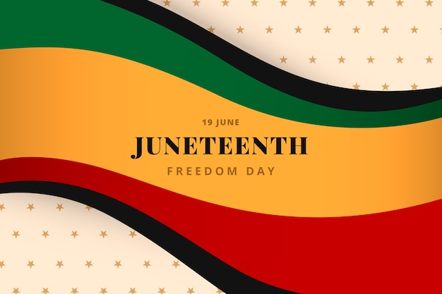 손으로 그린 juneteenth 배경