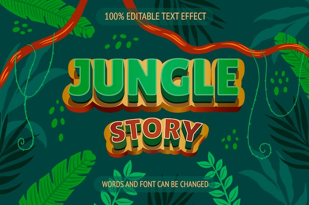 Эффект текста джунглей, нарисованный вручную