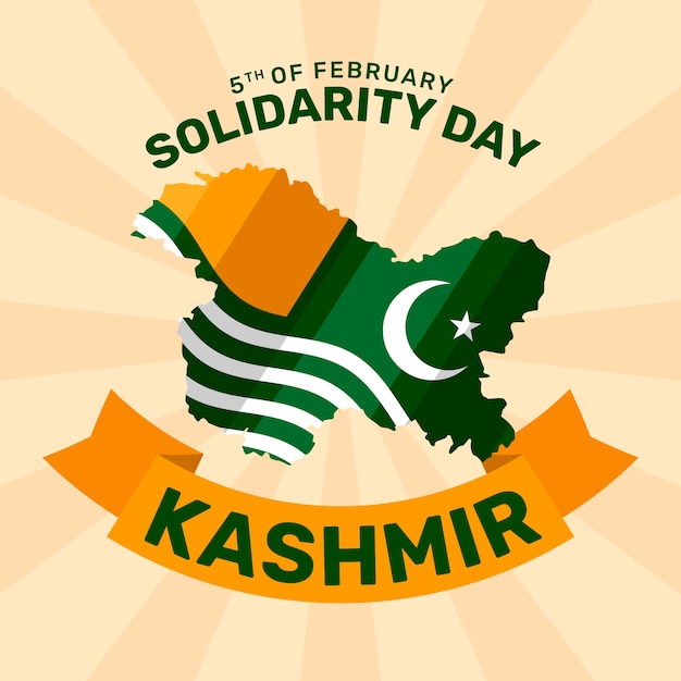 Hand drawn kashmir day illustration