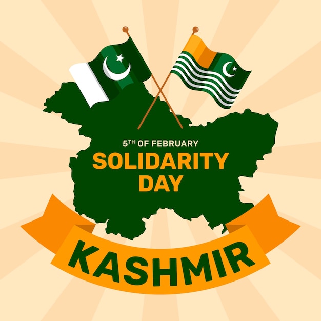 Free vector hand drawn kashmir day illustration