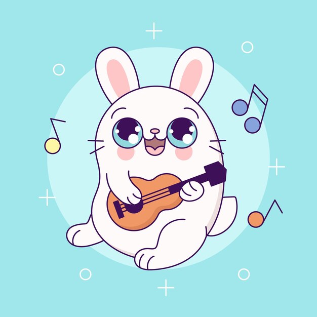 Free Vector hand drawn kawaii animal illustration
