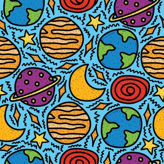 かわいい落書き漫画惑星イラスト プレミアムベクター かわいい落書き漫画惑星イラスト プレミアムベクター