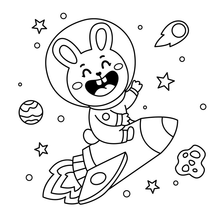 무료 Vector 손으로 그린 가와이이 색칠하기 책 그림