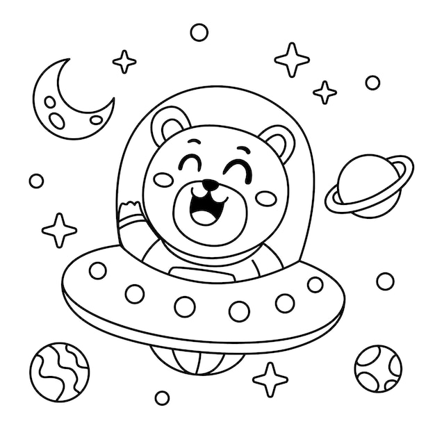 Free vector hand drawn kawaii coloring book illustration