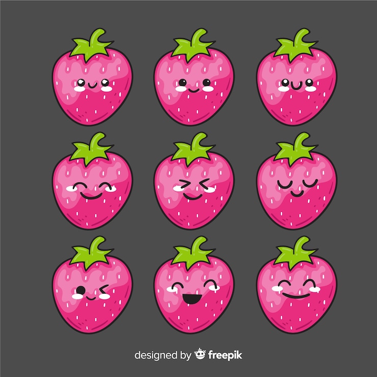 Free Vector hand drawn kawaii food collection