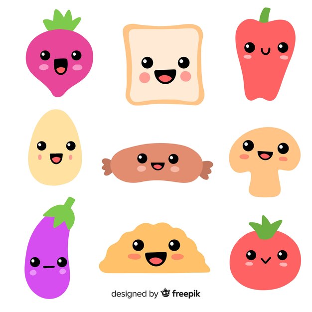 Cute Food Stickers Images - Free Download on Freepik