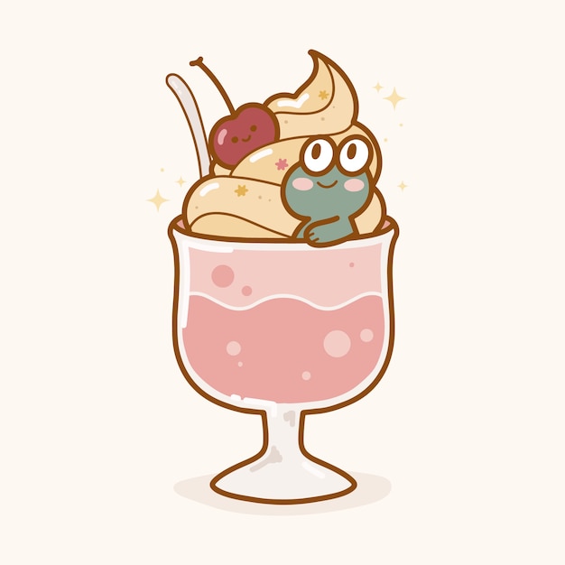 Free vector hand drawn kawaii food collection