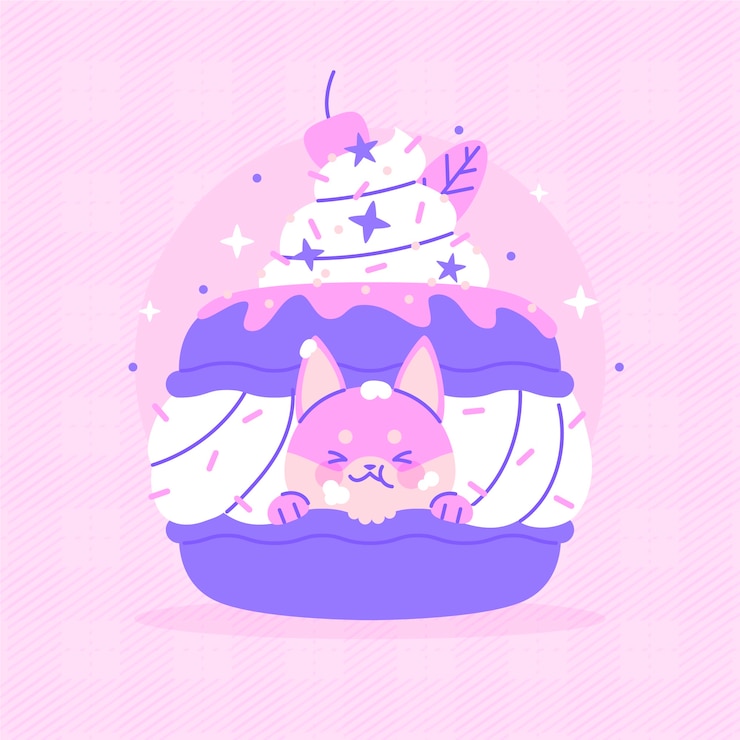 Free Vector hand drawn kawaii food collection