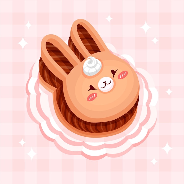 Free vector hand drawn kawaii food illustration