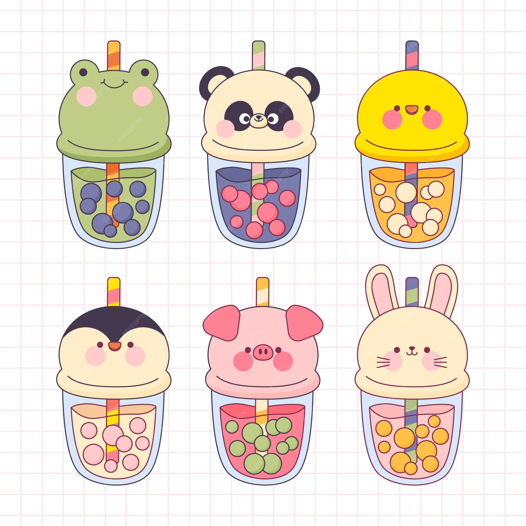 Free Vector | Hand drawn kawaii food illustration