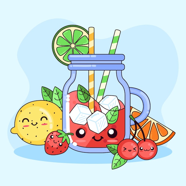 手描きのかわいい食べ物のイラスト